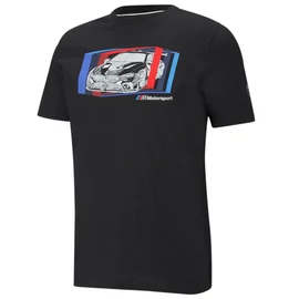 Puma BMW M Motorsport Car Graphic férfi póló, fekete-kék-piros