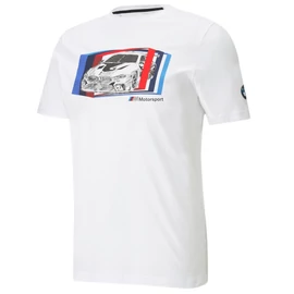 Puma BMW M Motorsport Car Graphic férfi póló, fehér-kék-piros