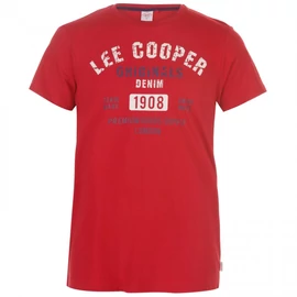Lee Cooper férfi póló, Originals Denim 1908, piros-fehér
