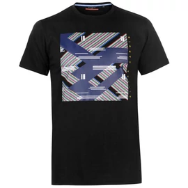 Pierre Cardin férfi póló, colorful line, fekete