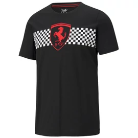 Puma Ferrari férfi póló Race checkered, fekete-piros