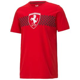 Puma Ferrari férfi póló Race checkered, piros-fehér