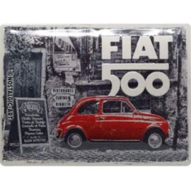 Fiat 500 dombornyomott fémplakát 30 x 40 cm