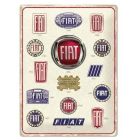 Fiat dombornyomott fémplakát 30 x 40 cm "Logo"