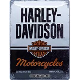 Harley-Davidson dombornyomott fémplakát 30 x 40 cm "Motorcycles"
