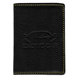 Exotic Car black&yellow bőr jogosítvány és forgalmi en. tartó