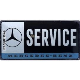 Mercedes-Benz dombornyomott fémplakát "Service" 25 x 50 cm