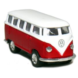  1962 Classical Volkswagen Samba Bus piros hátrahúzós autó 1:64