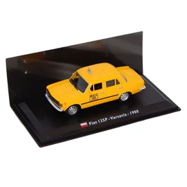 TAXI Fiat 125P - Varsavia -1980 yellow modell autó 1:43
