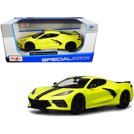 2020 Chevrolet Corvette Stingray Coupe Z51 yellow modell autó 1:24