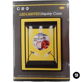 Led Lighted Black Base Mirror Back Vitrin 1:6