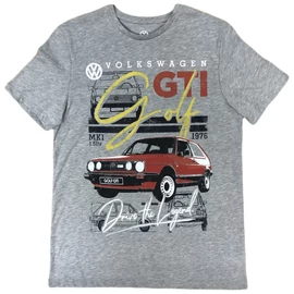 Volkswagen Golf GTI 76 férfi póló, Drive the Legend, szürke