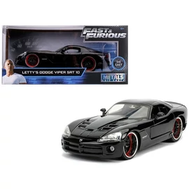 Letty's Dodge Viper SRT 10 fekete F&F 7 modell autó 1:24