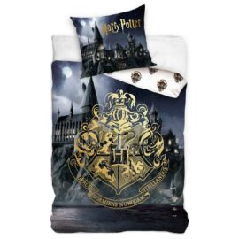 Harry Potter 'Roxforti házak, holdfény, sötétkék' ágyneműhuzat szett 140 x 200 + 70 x 90 cm