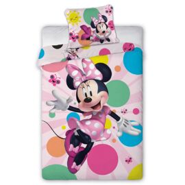 Minnie Mouse 'Happy World' ágyneműhuzat szett 140 x 200 + 70 x 90 cm
