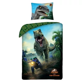 Jurassic World 'Krétakori tábor' ágyneműhuzat szett 140 x 200 + 70 x 90 cm