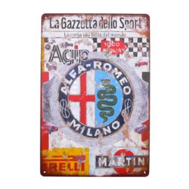 Alfa Romeo "Marchio" La Gazzetta dello Sport fémplakát 20 x 30 cm