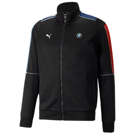 Puma BMW M Motorsport T7 férfi cipzáros pulóver, fekete-kék-piros, 2022