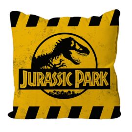 Jurassic Park Caution logo yellow párna
