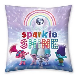 Trollok a világ körül 'Love sparkle shine' díszpárna 40 x 40 cm