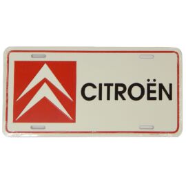 Citroen "logó" dombornyomott fémtábla/rendszámtábla 30,4 x 15,1 cm 