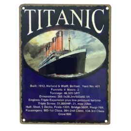 Titanic retro fémplakát 30 x 40 cm "TACBK1073"