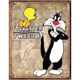 Tweety & Sylvester fémplakát 31,5 x 40,5 "TACD1857"