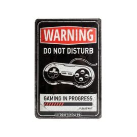 Gaming in progress fémképeslap borítékkal "Warning do not disturb"