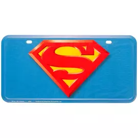 Superman "logó" fémtábla/rendszámtábla 30,5 x 15,3 cm 