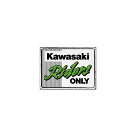 Kawasaki "Riders Only" hűtőmágnes "Logo" 6 x 8 cm