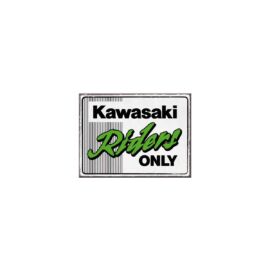 Kawasaki "Riders Only" hűtőmágnes "Logo" 6 x 8 cm