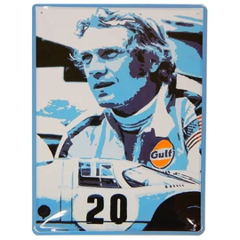 Porsche #20 Gulf  "Steve Mcqueen" fémplakát 30 x 40 cm "TACM3D03"