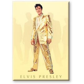 Elvis 'Gold Flat' Hűtőmágnes