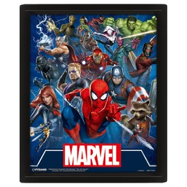 MARVEL Cinematic icons 3D lenticular poszter fakerettel