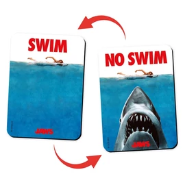 Cápa swim or no swim kétoldalas mosogatógép-mágnes