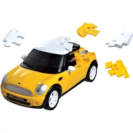 3D autós puzzle Mini Cooper 1:32 sárga