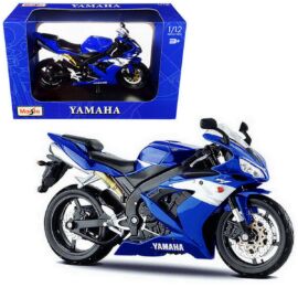 Yamaha YZF-R1 kék/fekete/fehér modell 1:12