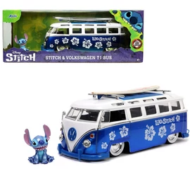 Stitch & Volkswagen T1 Bus szett modell autó 1:24 