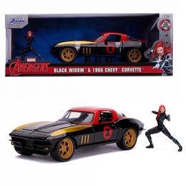 Black Window (Fekete Özvegy) & 1966 Chevy Corvette szett modell autó 1:24