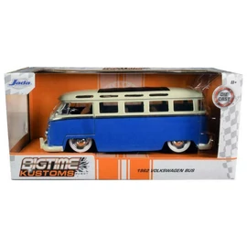 1962 Volkswagen Bus kék/fehér modell autó 1:24