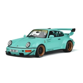 Porsche RWB Bodykit Tiffany kék 2015 modell autó 1:18