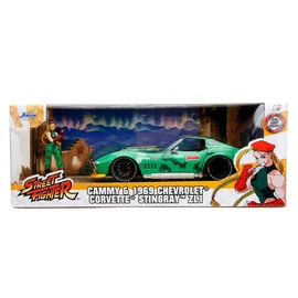 Street Fighter Cammy & 1969 Chevrolet Corvette Stingray ZL1 modell autó 1:24