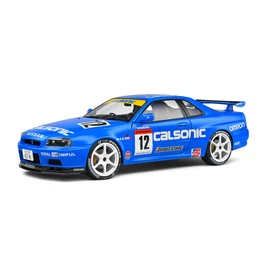 Nissan GT-R (R34) #12 Streetfighter Calsonic kék 2000 modell autó 1:18