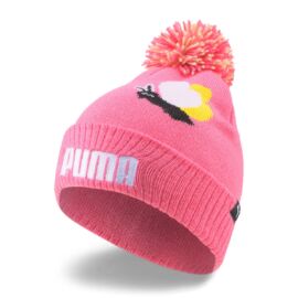 Puma ifjúsági 7-14 év small world bojtos téli kötött sapka, rózsaszín, 2022