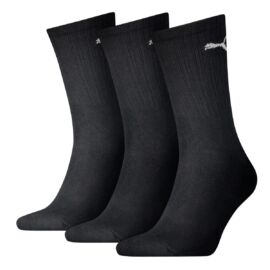 Puma 3 páros csomagolású regular crew sport uniszex zokni, fekete-fehér