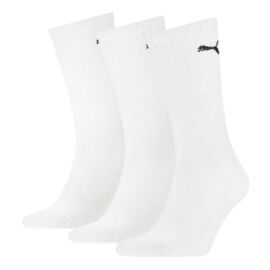 Puma 3 páros csomagolású regular crew sport uniszex zokni, fehér-fekete