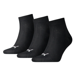 Puma 3 páros csomagolású quarter uniszex zokni, fekete-szürke