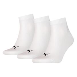Puma 3 páros csomagolású quarter uniszex zokni, fehér-fekete