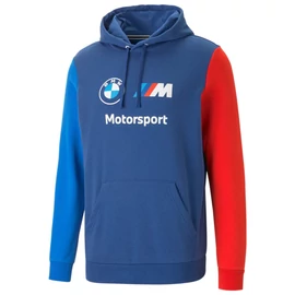 Puma BMW M Motorsport ESS FT férfi kapucnis pulóver, kék-fehér-piros, 2023
