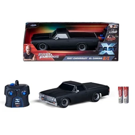 Fast & Furious "Fast X" 1967 Chevrolet EL Camino matt fekete R/C távirányítós autó 1:16